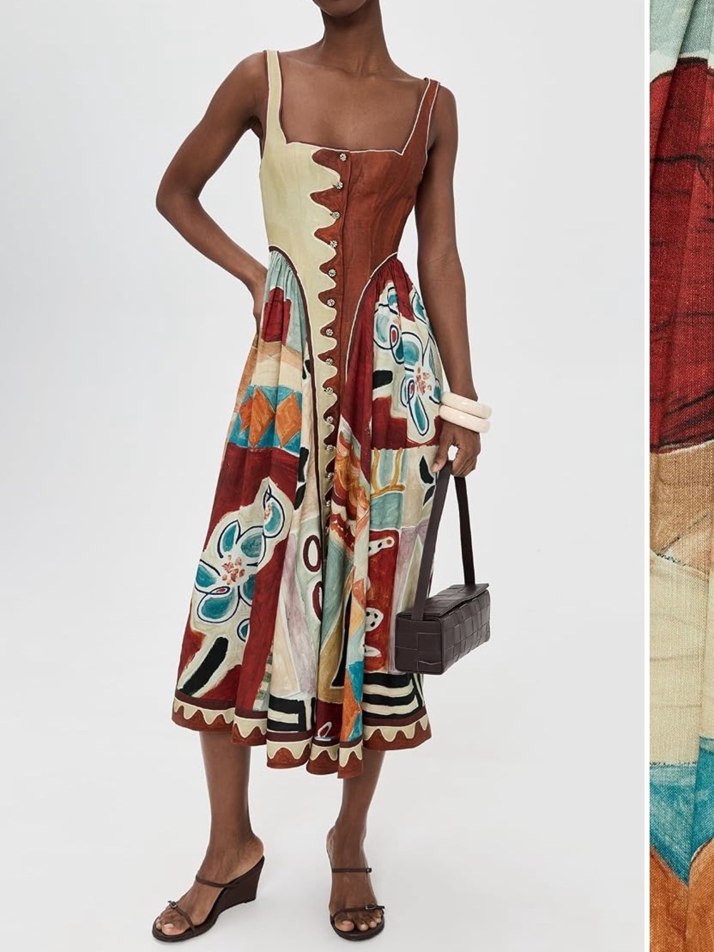 ALÉMAIS Michelle Square Neck Midi Dress- never worn, brand new alemais - Picture 5 of 8